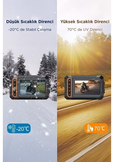 Torima M5f Ultra Hd Wifi Panaromik Aksiyon Kamerası Motosiklet Gözetleme Kamerası Diğer