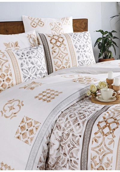 %100 Pamuk Evnur Vip Series Nevresim Takımı Çift Kişilik Kutulu Set Çağıl