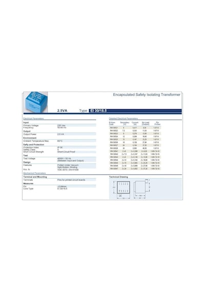 Trafo El-kom 2,5va 0-24v Mavi Rn130527