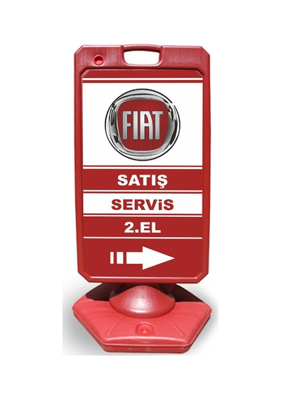 FİAT     Reklam ve Yönlendirme Uyari Dubasi A Tabela Kırmızı