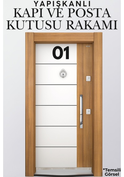 Mat Siyah Yapışkanlı 5 Cm Kapı Numarası 0 Küçük Boy 50 Mm Kapı No Rakam Sayı Daire, Posta Kutusu, Otel Oda No, Asansör, Kat Planı, Araç Model Ve Apartman İçi İçin Kendinden Yapışkanlı Krom Numaratör 0 0