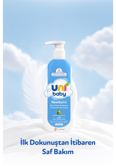 Uni Baby Newborn Yenidoğan Saç ve Vücut Şampuanı 500 Ml
