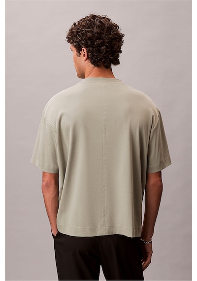 Calvin Klein Ss Rlxd Premıum Interlock Emblem-16342 Bej Calvin Klein Ss Rlxd Premıum Interlock Emblem-16342 Bej