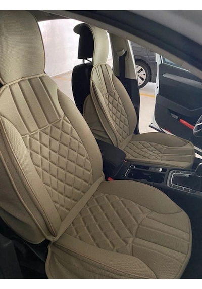 Toyota Corolla Bej Koltuk Kılıf Koruyucu Minderi Ön 5li Minder Ortopedik