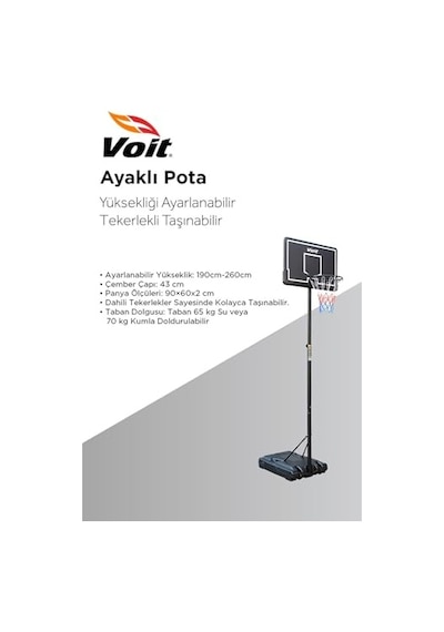 Voit 002e Ayaklı Basketbol Potası