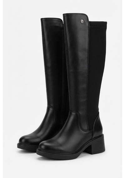Pierre Cardin 56090 Arkası Strej 5 Cm Topuk Yüksekliği Kaymaz Taban Kadın Çizme Siyah