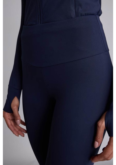 Defacto Ultra Yumuşak Beli Saran Sporcu İndigo Kadın Tayt H5292ax/ın187