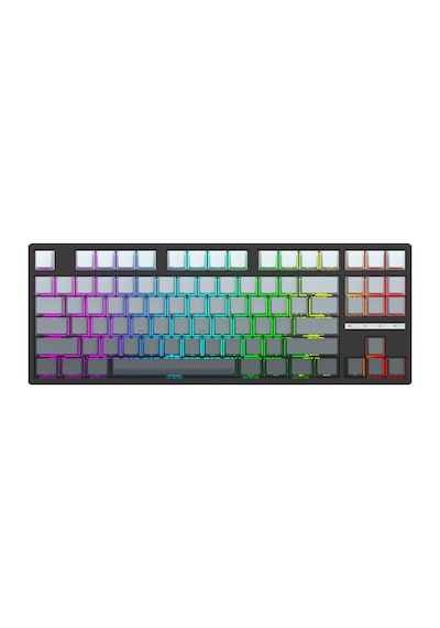 K88 Mekanik Oyun Klavyesi- 3 Modlu Hot Swap Rgb 4000 Mah Batarya + Gri Renk Coiled Klavye Kablosu