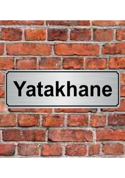 10X20 Cm Yatakhane Yazılı Metal Yönlendirme Levhası