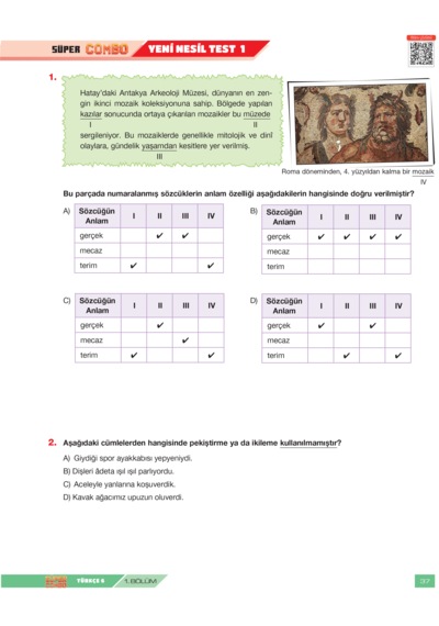 Süper Combo Türkçe 6. Sınıf Soru Bankası