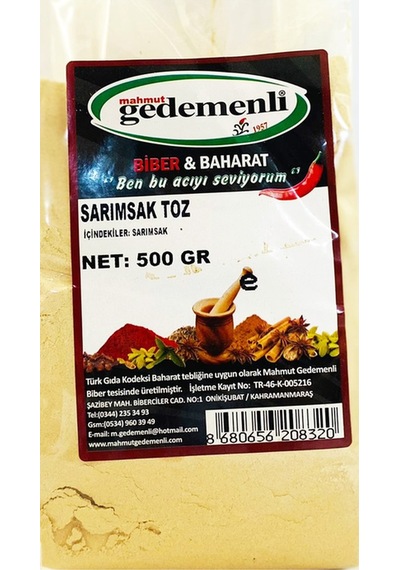 Gedemenli Sarımsak Toz 500 G
