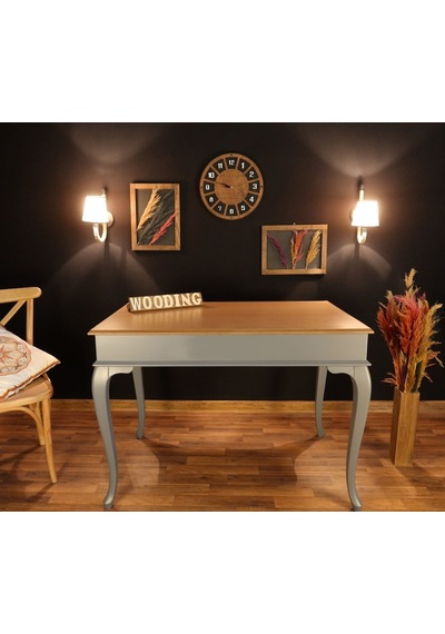 Wooding-Mobilya Wooding 100 Cm Masif Gri Naturel Yemek Masası