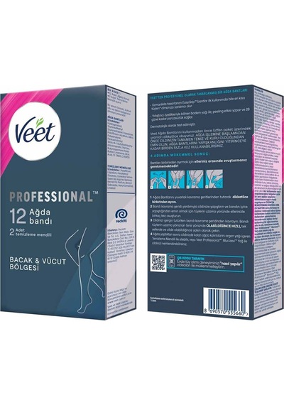 Veet Pro Ağda Bandı 12'li Hassas