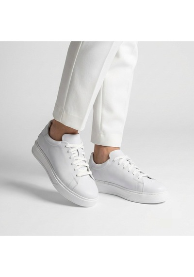 Marcobranchını Bağcıklı Sade Model Düz Kalın Taban Erkek Sneaker Ayakkabı 614055m Beyaz
