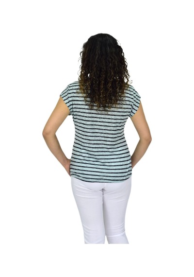 Linsolita Kadın Kısa Kol Baskılı Bluz Bgl-st04707 Elma Yeşili