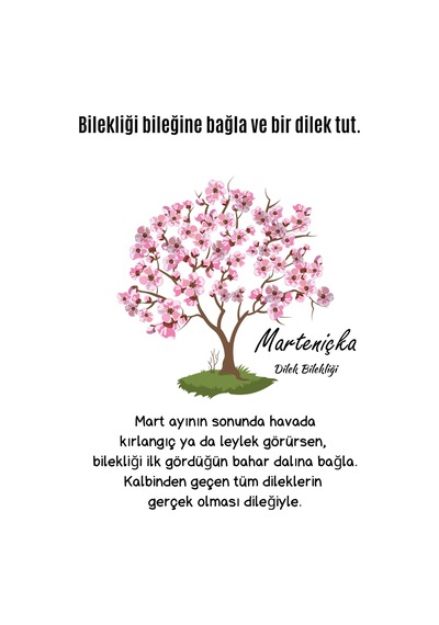 Nazar Dilek Ağacı Marteniçka Dilek Bilekliği - Kartlı Ve Jelatinli - Şans Bilekliği- 5 Adet - 9x14 Kırmızı - Beyaz