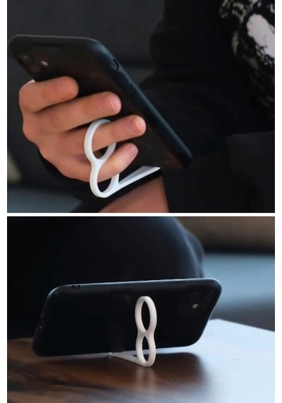 Parmak Halkalı Telefon Tutucu & Telefon Standı Tek Elle Kullanım - 4lü - Mor