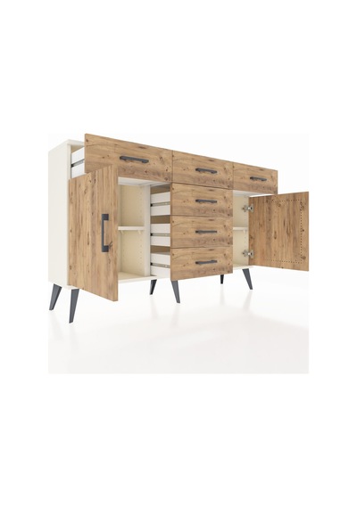 Arges Konsol 2 Raflı 6 Çekmeceli 2 Kapaklı 132x30x83 Aytaşı-çam/çam Çam/çam Arges Konsol 2 Raflı 6 Çekmeceli 2 Kapaklı 132x30x83 Aytaşı-çam/çam Çam/çam