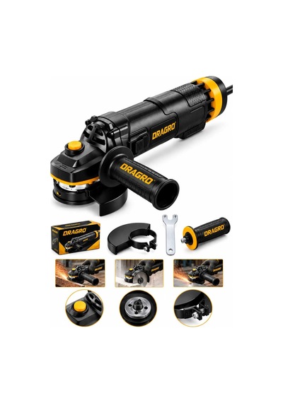 Dragro Drg-1200 W Avuç Taşlama Makinesi 125 Mm Bakır Sargılı Spiral Dr-1200