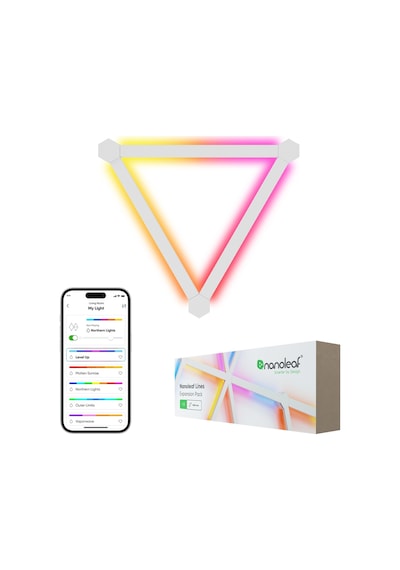 Nanoleaf Akıllı Rgbw Led Işık Şerit Genişletme Paketi App Kontrollü,3 Parça, Beyaz, Google Home, Ale RGB