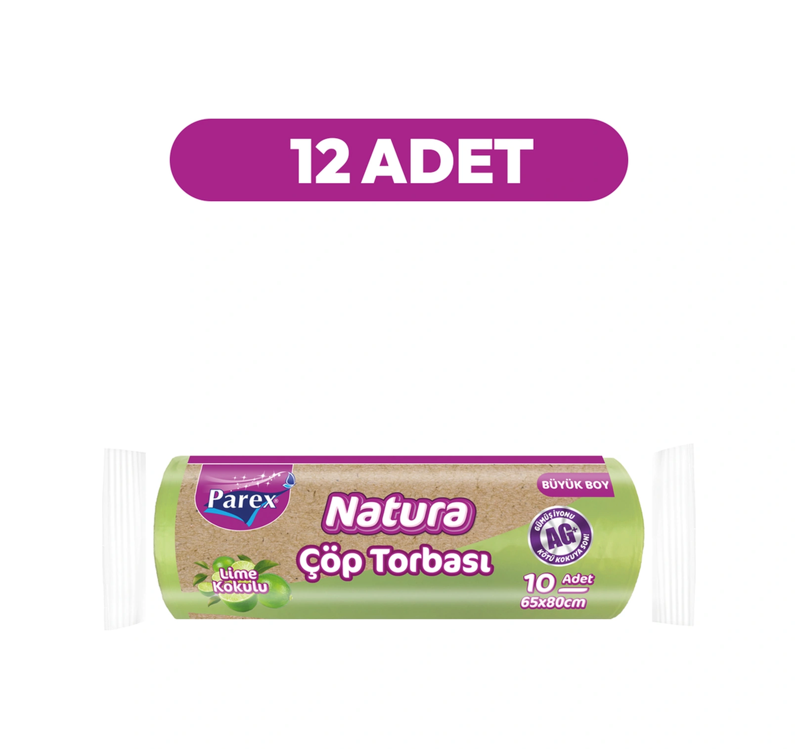 Natura 10'lu Çöp Torbası Büyük Boy 65 X 80 Cm Onikili Paket