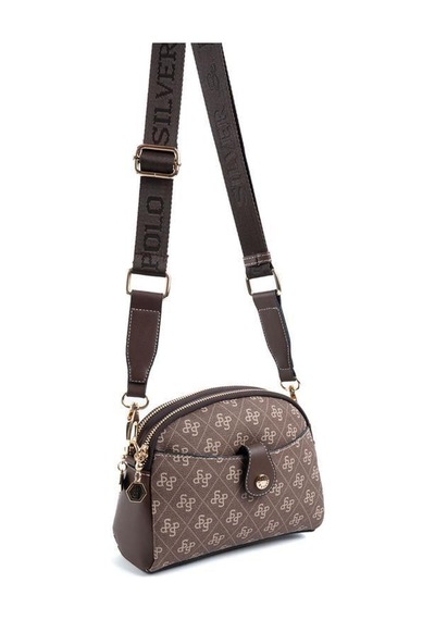 Silver Polo Sp1144 Kadın Çapraz Çanta Monogram Kahve-kahve