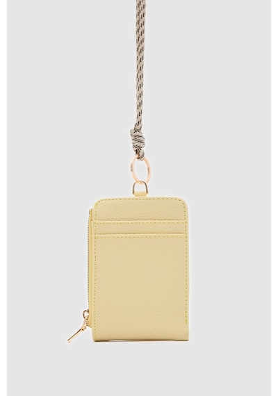 Shule Bags Palm Boyun Askılı Kadın Cüzdan Butter Yellow Açık Sarı