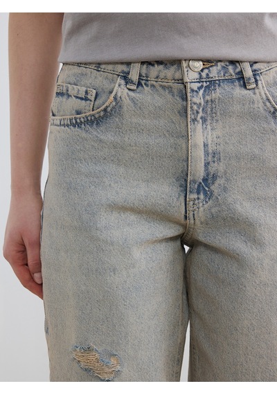 Lcw Jeans İndigo Boyfriend Kadın Jean Pantolon
