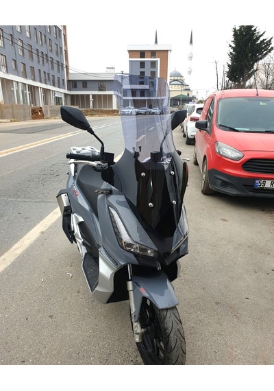 Motocam Arora Max T Easy 125 Ön Cam 2022-2026 Model 78cm Füme Renkli 4mm Uzun