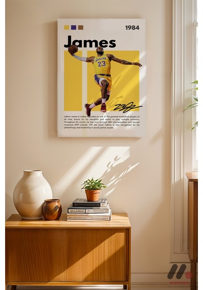 Lebron James Basketbol Posteri, Çerçevesiz Yüksek Kalite Duvar Afişi - Spor Severlere Hediye