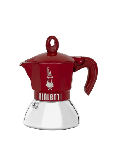 Bialetti - Exclusive İndüksiyon: 2 Cups Ocak Üstü Espresso Pişirici - 100ml - Kırmızı Renk - Al Sku: Smg8690010568588