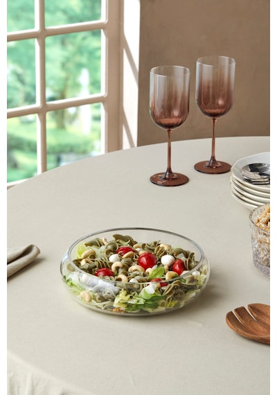 Selen Concept Simge Model Küçük Boy El Yapımı Cam Salata Kasesi Ww.smg.014, One Size Şeffaf