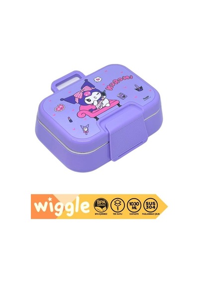 Kuromi Bento Çift Bölmeli Beslenme Kutusu Çelik 3470 Çok Renkli