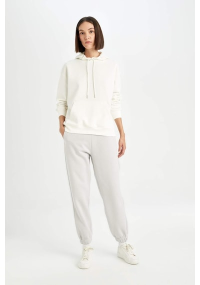 Defacto Standart Boy Beli Paçası Lastikli Cepli Basic Düz Kalın Kumaş Jogger Eşofman Altı D9934AX24WNGR431 Gri