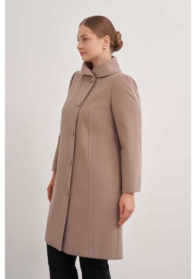 Aker 24aw08578112 Büyük Beden Kaban 24aw08578112 038 Camel Camel