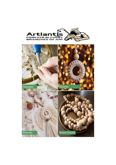 Naturel Ahşap Boncuk 6mm 50 Li 1 Paket Ham Boyanabilir Ahşap Yuvarlak Doğal Boncuklar Takı Tasarım Ektinlik Kreş Okul