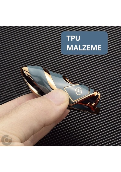 Mercedes A B C E S G Serisi Gl Gla Glc Cla Cls Amg W212 W205 W204 Gold Tpu Kenar Anahtar Kılıfı Kırmızı