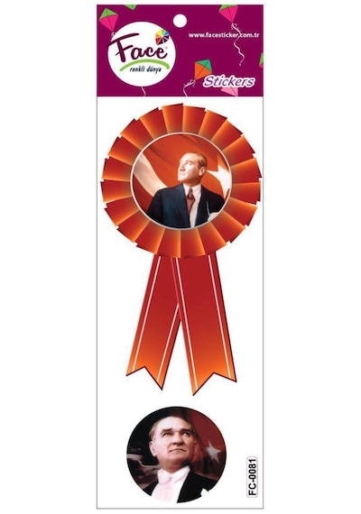 Elf Sticker Renkli Kabartma Atatürk Fc-0081