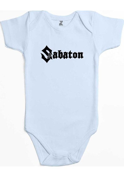 Zepplin Giyim Sabaton Logo Ekru Bebek Body Zıbın