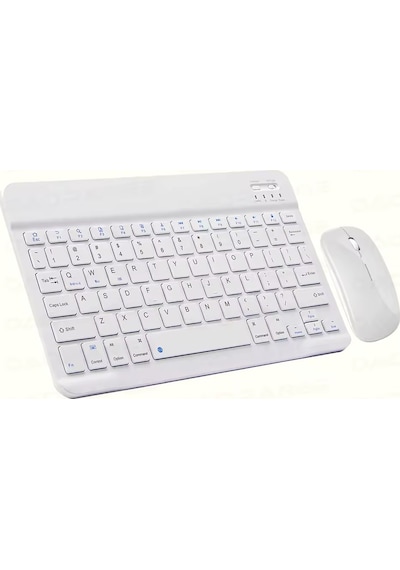 Schitec Kablosuz Klavye Ve Mouse Set Type-c Şarjlı Bluetooth 2.4g Bağlantlılı Beyaz Diğer