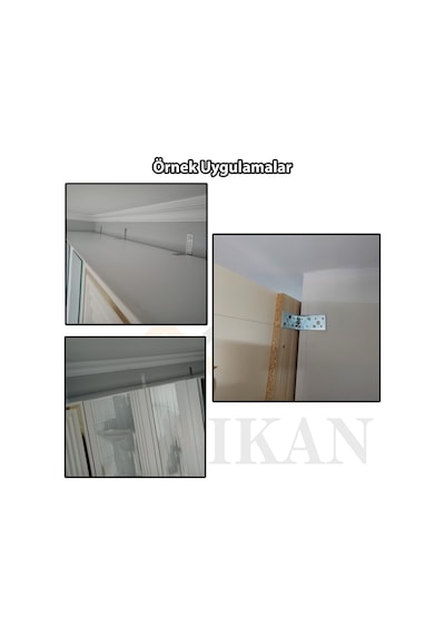Deprem Mobilya Dolap Sabitleme Aparatı Seti 40x100x100mm - L Demir Gönye Köşebent