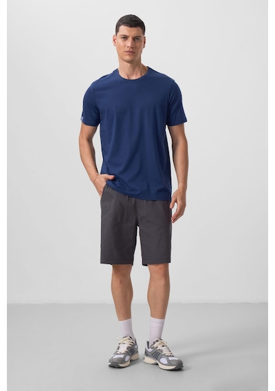 Tommy Life Tommy Lıfe Indigo Erkek Basic Kısa Kol Standart Kalıp O Yaka T-shirt - 87911 001