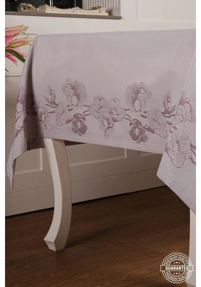 Müge Lüx Jakar Kumaş Mor Masa Örtüsü Dikdörtgen 160x320 Cm - 1084 Çok Renkli