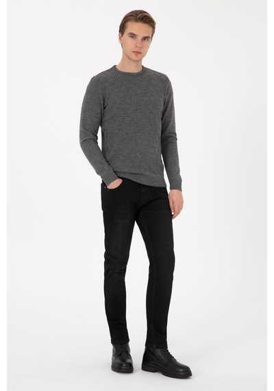 U.s. Polo Assn. Erkek Gri Melanj Kazak /triko 50314974-vr086 Grı Melanj