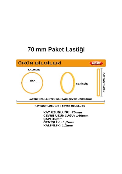 Kauçuk Para Lastiği 70mm 3 Kg