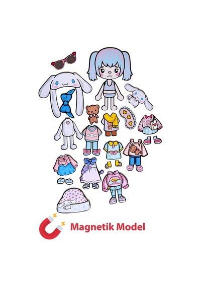 Toca Boca Cinnamoroll Mıknatıslı Kıyafet Giydirme Seti