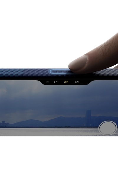 Apple Uyumlu iPhone 17 Pro Kılıf M-safeli Aramid Fiber Pitaka Tactile Woven Starpeak Serisi Over The Horizon Mavi Mavi