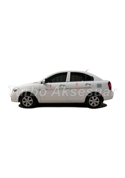 S-Dizayn  Hyundai Accent Era Krom Cam Çıtası 4 Prç. 2005-2011