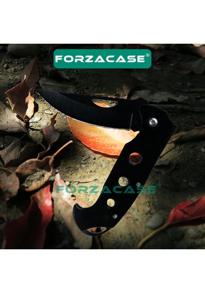 Forzacase Paslanmaz Çelik Ultra Keskin Outdoor Avcılık Kamp Çakısı Fc345 Siyah