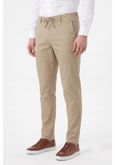 Günce Erkek Bej Renk Regular Kalıp Jogger Pantolon Bgl-st05631